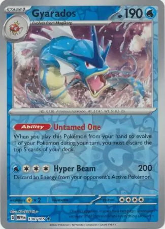 151 Set Gyarados #130/165 reverse holo